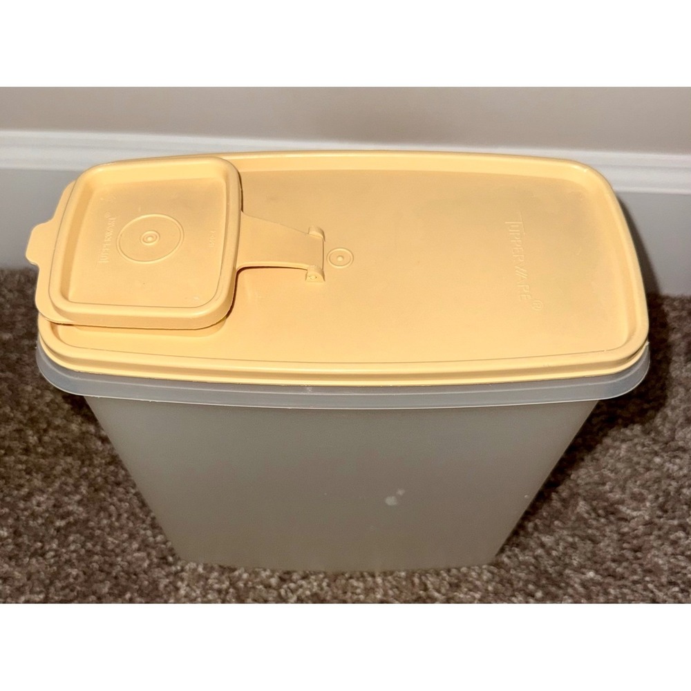 Tupperware Modular Mates Super Oval 4 Container Peach Flip Top Lid Excellent
